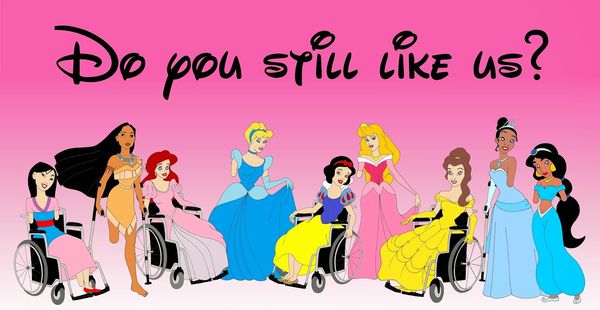Диснеевские принцессы в инвалидных колясках: посмотри и полюби