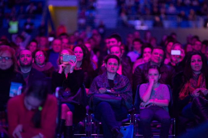 Зрители на выступлении Ника в "Арене Мытищи" 22 марта 2015