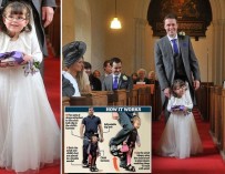 4-летняя парализованная девочка смогла проводить невесту к алтарю